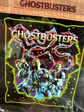 Ghostbusters Neon Logo Fuzzy Fleece Throw Blanket